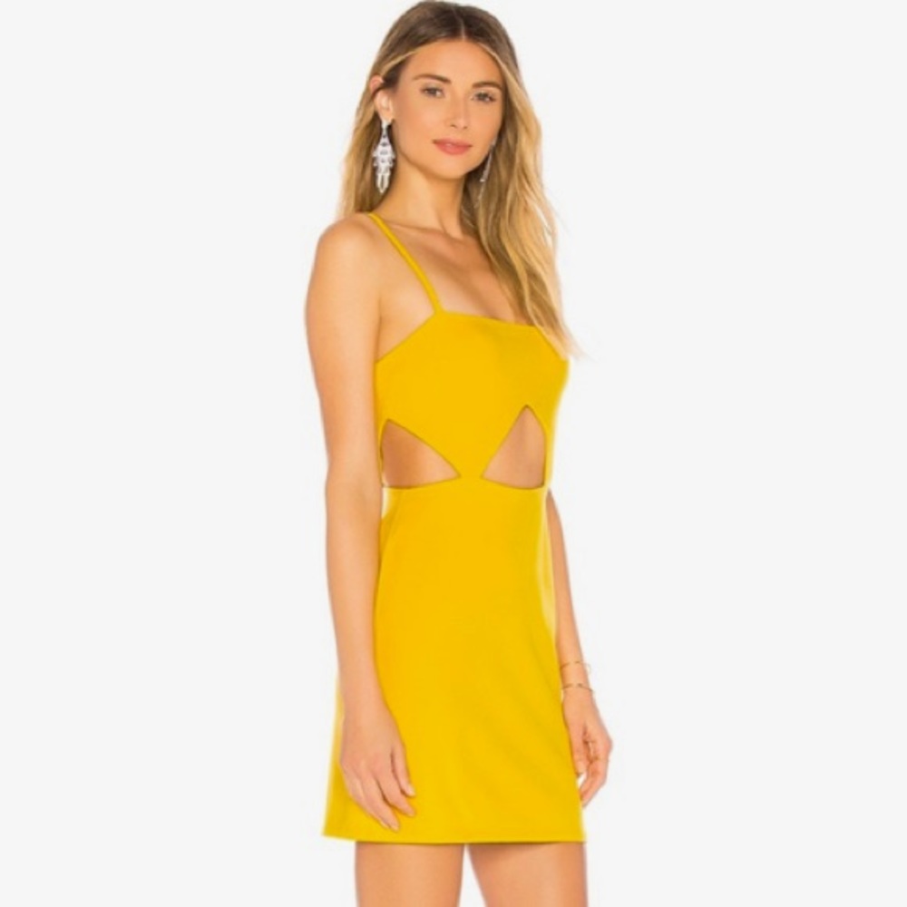 REVOLVE h:ours Maudee Yellow Cut-Out Dress